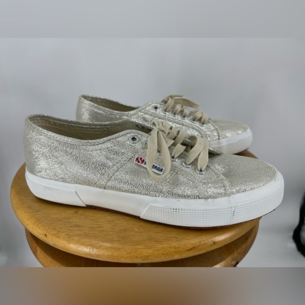 Superga gold glitter sneaker, 10/40